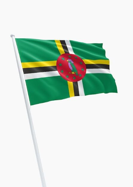 Vlag Dominica - 150x225cm Spun-Poly